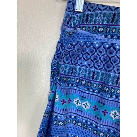 Kuhl Maxi Skirt size XS Blue Geometric Boho Festival Pull on Jersey Hippie - Picture 12 of 14